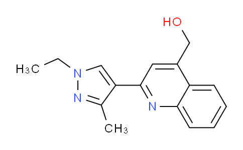 CAS No. 1354706-34-5, (2-(1-Ethyl-3-methyl-1H-pyrazol-4-yl)quinolin-4-yl)methanol