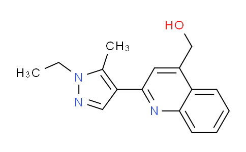 CAS No. 1354706-37-8, (2-(1-Ethyl-5-methyl-1H-pyrazol-4-yl)quinolin-4-yl)methanol