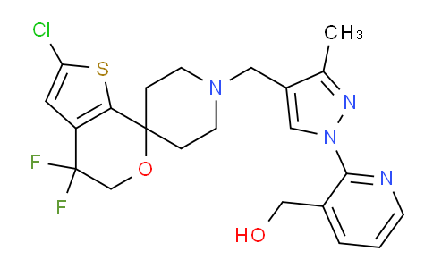 CAS No. 1307245-86-8, (2-(4-((2'-Chloro-4',4'-difluoro-4',5'-dihydrospiro[piperidine-4,7'-thieno[2,3-c]pyran]-1-yl)methyl)-3-methyl-1H-pyrazol-1-yl)pyridin-3-yl)methanol