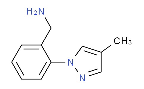 CAS No. 1006951-29-6, (2-(4-Methyl-1H-pyrazol-1-yl)phenyl)methanamine