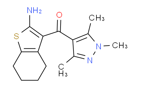 CAS No. 1171405-33-6, (2-Amino-4,5,6,7-tetrahydrobenzo[b]thiophen-3-yl)(1,3,5-trimethyl-1H-pyrazol-4-yl)methanone