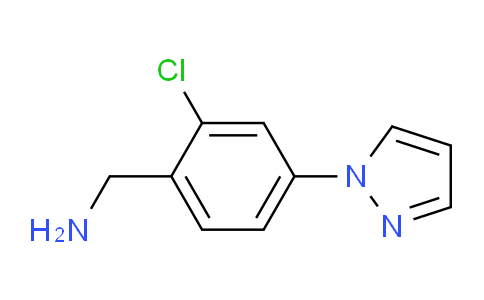 CAS No. 1343964-83-9, (2-Chloro-4-(1H-pyrazol-1-yl)phenyl)methanamine