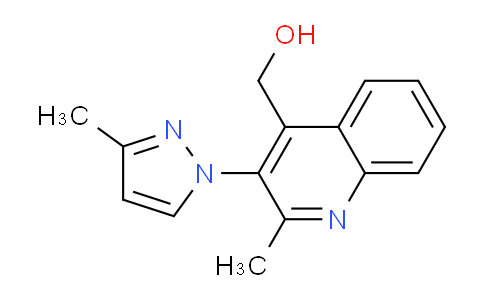 CAS No. 1354704-73-6, (2-Methyl-3-(3-methyl-1H-pyrazol-1-yl)quinolin-4-yl)methanol
