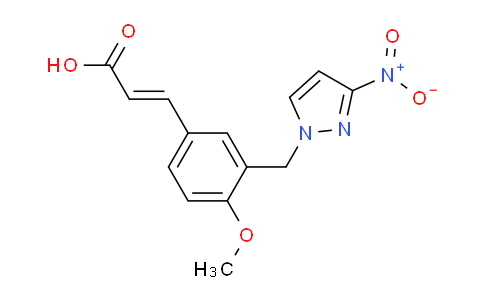 CAS No. 1173471-09-4, (2E)-3-{4-methoxy-3-[(3-nitro-1H-pyrazol-1-yl)methyl]phenyl}acrylic acid