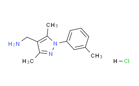 CAS No. 1030122-77-0, (3,5-Dimethyl-1-(m-tolyl)-1H-pyrazol-4-yl)methanamine hydrochloride