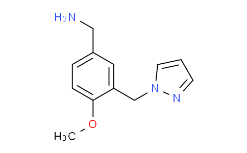 CAS No. 956352-90-2, (3-((1H-Pyrazol-1-yl)methyl)-4-methoxyphenyl)methanamine