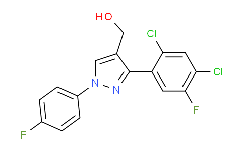 CAS No. 618383-38-3, (3-(2,4-Dichloro-5-fluorophenyl)-1-(4-fluorophenyl)-1H-pyrazol-4-yl)methanol