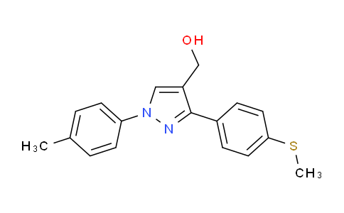 CAS No. 618383-33-8, (3-(4-(Methylthio)phenyl)-1-(p-tolyl)-1H-pyrazol-4-yl)methanol