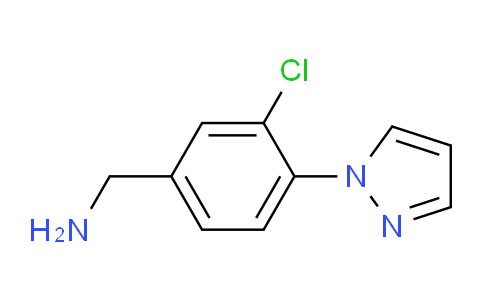 CAS No. 1340175-61-2, (3-Chloro-4-(1H-pyrazol-1-yl)phenyl)methanamine