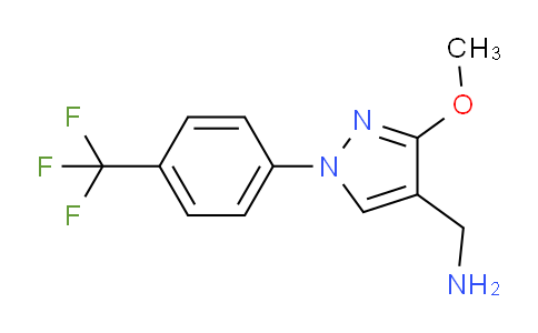 CAS No. 1701434-17-4, (3-Methoxy-1-(4-(trifluoromethyl)phenyl)-1H-pyrazol-4-yl)methanamine