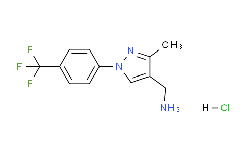CAS No. 1956318-94-7, (3-Methyl-1-(4-(trifluoromethyl)phenyl)-1H-pyrazol-4-yl)methanamine hydrochloride