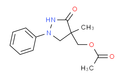 CAS No. 80336-03-4, (4-Methyl-3-oxo-1-phenylpyrazolidin-4-yl)methyl acetate