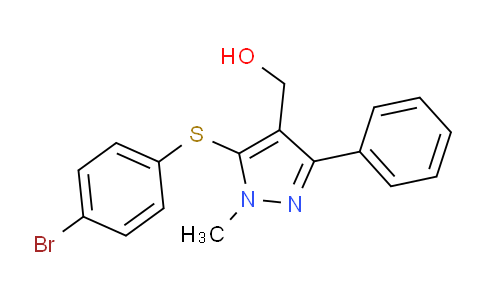 MC643830 | 318247-56-2 | (5-((4-Bromophenyl)thio)-1-methyl-3-phenyl-1H-pyrazol-4-yl)methanol