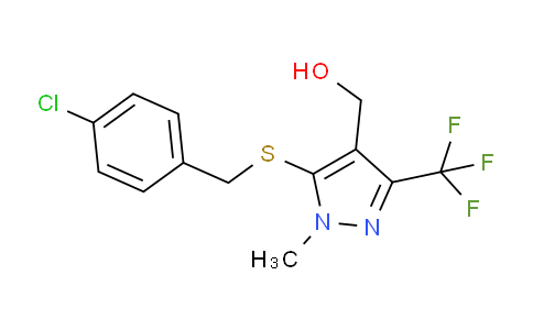 CAS No. 318469-47-5, (5-((4-Chlorobenzyl)thio)-1-methyl-3-(trifluoromethyl)-1H-pyrazol-4-yl)methanol