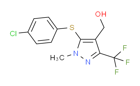 CAS No. 318239-52-0, (5-((4-Chlorophenyl)thio)-1-methyl-3-(trifluoromethyl)-1H-pyrazol-4-yl)methanol
