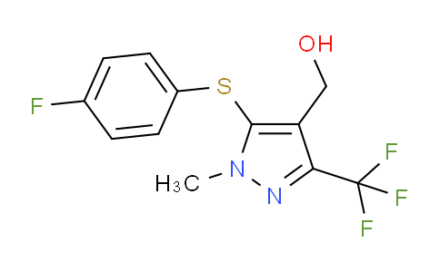 CAS No. 318239-65-5, (5-((4-Fluorophenyl)thio)-1-methyl-3-(trifluoromethyl)-1H-pyrazol-4-yl)methanol