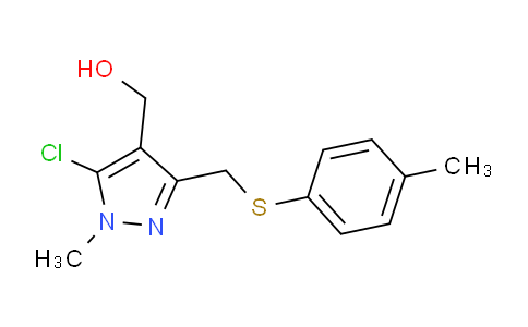 CAS No. 318234-43-4, (5-Chloro-1-methyl-3-((p-tolylthio)methyl)-1H-pyrazol-4-yl)methanol