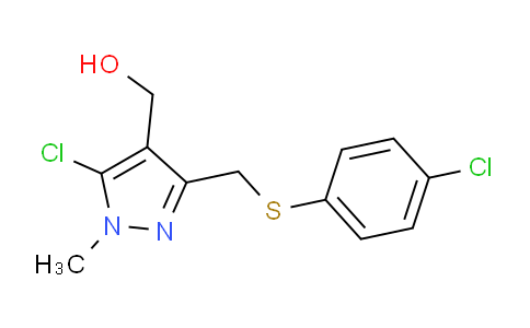 CAS No. 318234-28-5, (5-Chloro-3-(((4-chlorophenyl)thio)methyl)-1-methyl-1H-pyrazol-4-yl)methanol