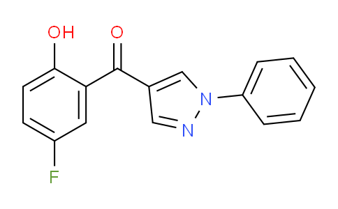 CAS No. 288401-60-5, (5-Fluoro-2-hydroxyphenyl)(1-phenyl-1H-pyrazol-4-yl)methanone