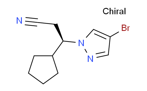 CAS No. 1146629-83-5, (R)-3-(4-Bromo-1H-pyrazol-1-yl)-3-cyclopentylpropanenitrile