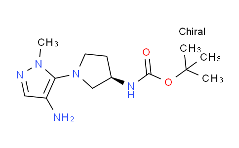 CAS No. 1338717-92-2, (R)-tert-Butyl (1-(4-amino-1-methyl-1H-pyrazol-5-yl)pyrrolidin-3-yl)carbamate