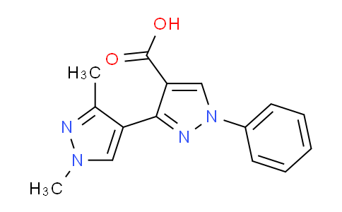 CAS No. 956961-09-4, 1',3'-Dimethyl-1-phenyl-1H,1'H-[3,4'-bipyrazole]-4-carboxylic acid
