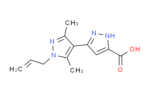 CAS No. 890625-09-9, 1'-Allyl-3',5'-dimethyl-1H,1'H-[3,4'-bipyrazole]-5-carboxylic acid