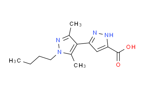 CAS No. 890624-27-8, 1'-Butyl-3',5'-dimethyl-1H,1'H-[3,4'-bipyrazole]-5-carboxylic acid