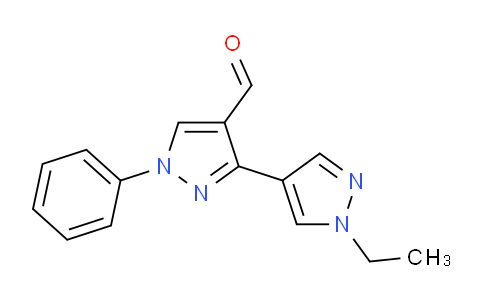 CAS No. 1004451-75-5, 1'-Ethyl-1-phenyl-1H,1'H-[3,4'-bipyrazole]-4-carbaldehyde