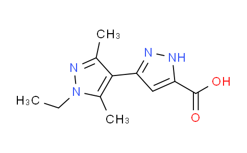 CAS No. 1048925-07-0, 1'-Ethyl-3',5'-dimethyl-1H,1'H-[3,4'-bipyrazole]-5-carboxylic acid