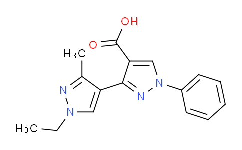 CAS No. 1006320-04-2, 1'-Ethyl-3'-methyl-1-phenyl-1H,1'H-[3,4'-bipyrazole]-4-carboxylic acid