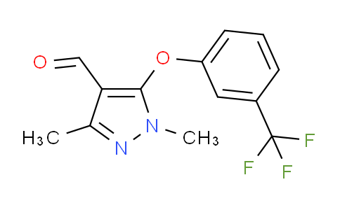 CAS No. 109925-28-2, 1,3-Dimethyl-5-(3-(trifluoromethyl)phenoxy)-1H-pyrazole-4-carbaldehyde