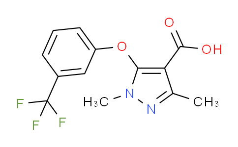 CAS No. 446276-23-9, 1,3-Dimethyl-5-(3-(trifluoromethyl)phenoxy)-1H-pyrazole-4-carboxylic acid