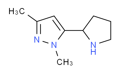 CAS No. 1172442-81-7, 1,3-Dimethyl-5-(pyrrolidin-2-yl)-1H-pyrazole