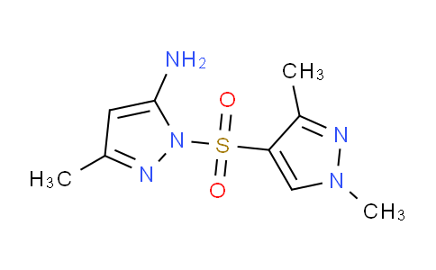 CAS No. 1172958-30-3, 1-((1,3-Dimethyl-1H-pyrazol-4-yl)sulfonyl)-3-methyl-1H-pyrazol-5-amine