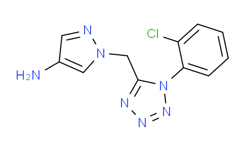 CAS No. 1707375-95-8, 1-((1-(2-Chlorophenyl)-1H-tetrazol-5-yl)methyl)-1H-pyrazol-4-amine