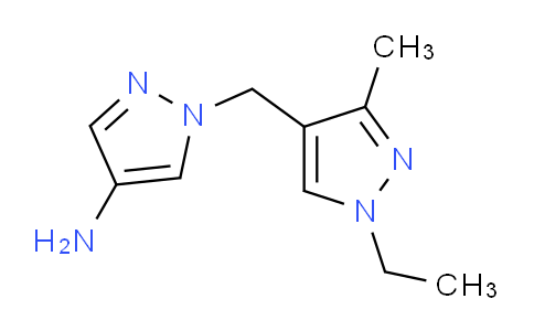 CAS No. 1001757-48-7, 1-((1-Ethyl-3-methyl-1H-pyrazol-4-yl)methyl)-1H-pyrazol-4-amine