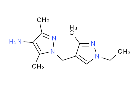 CAS No. 1004643-60-0, 1-((1-Ethyl-3-methyl-1H-pyrazol-4-yl)methyl)-3,5-dimethyl-1H-pyrazol-4-amine