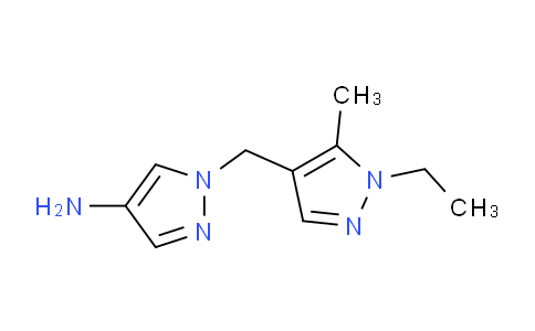 CAS No. 1001757-49-8, 1-((1-Ethyl-5-methyl-1H-pyrazol-4-yl)methyl)-1H-pyrazol-4-amine