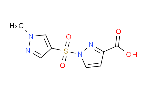 CAS No. 1170596-58-3, 1-((1-Methyl-1H-pyrazol-4-yl)sulfonyl)-1H-pyrazole-3-carboxylic acid