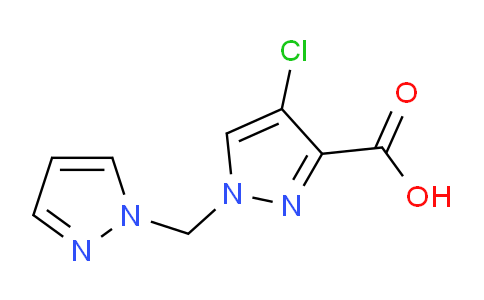 CAS No. 1006473-31-9, 1-((1H-Pyrazol-1-yl)methyl)-4-chloro-1H-pyrazole-3-carboxylic acid