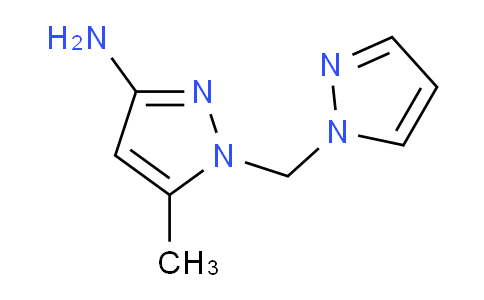 CAS No. 1006472-91-8, 1-((1H-Pyrazol-1-yl)methyl)-5-methyl-1H-pyrazol-3-amine