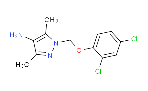 CAS No. 1004192-78-2, 1-((2,4-Dichlorophenoxy)methyl)-3,5-dimethyl-1H-pyrazol-4-amine