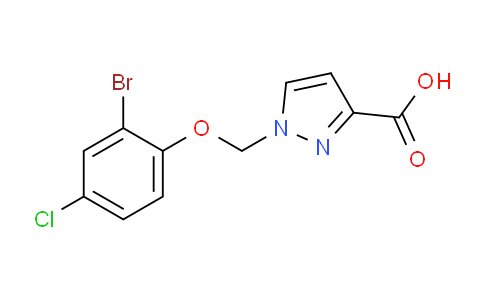 CAS No. 1001500-71-5, 1-((2-Bromo-4-chlorophenoxy)methyl)-1H-pyrazole-3-carboxylic acid