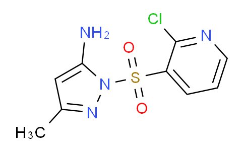 CAS No. 1707586-45-5, 1-((2-Chloropyridin-3-yl)sulfonyl)-3-methyl-1H-pyrazol-5-amine