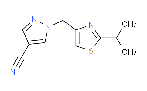 CAS No. 1708436-61-6, 1-((2-Isopropylthiazol-4-yl)methyl)-1H-pyrazole-4-carbonitrile
