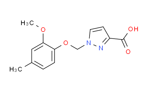 CAS No. 1006320-11-1, 1-((2-Methoxy-4-methylphenoxy)methyl)-1H-pyrazole-3-carboxylic acid