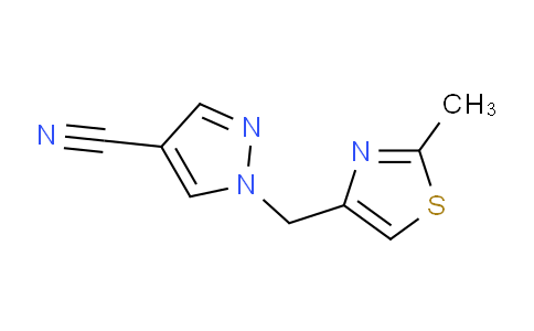 CAS No. 1713655-53-8, 1-((2-Methylthiazol-4-yl)methyl)-1H-pyrazole-4-carbonitrile