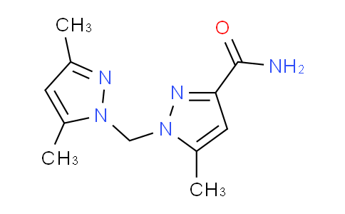 CAS No. 1263214-27-2, 1-((3,5-Dimethyl-1H-pyrazol-1-yl)methyl)-5-methyl-1H-pyrazole-3-carboxamide