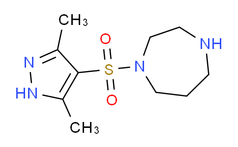 CAS No. 1290685-09-4, 1-((3,5-Dimethyl-1H-pyrazol-4-yl)sulfonyl)-1,4-diazepane